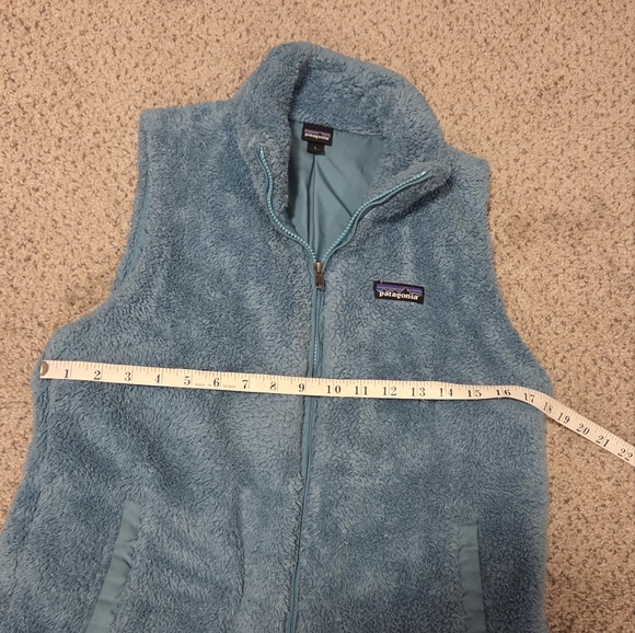 Patagonia Los Gatos Vest High Pile Fleece Zipper Blue Pockets 25216 Womens Large - Picture 9 of 9